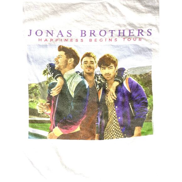 Jonas Brothers 2019 Tour Tee White Gildan Softstyle L - Picture 5 of 7